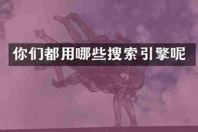 你们都用哪些搜索引擎呢