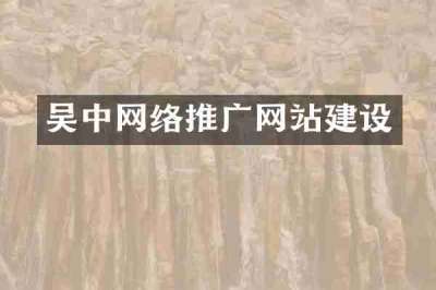 吴中网络推广网站建设