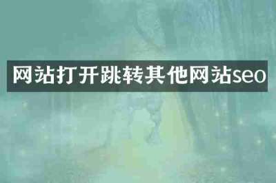 网站打开跳转其他网站seo