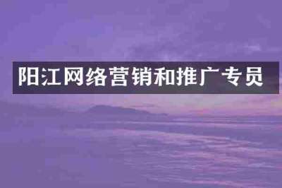 阳江网络营销和推广专员