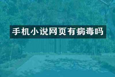 手机小说网页有病毒吗