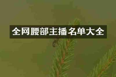 全网腰部主播名单大全