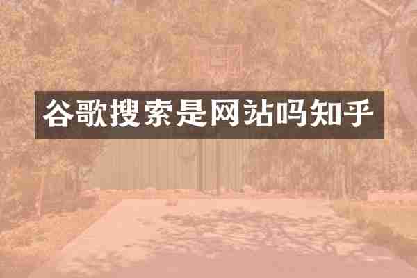 谷歌搜索是网站吗知乎