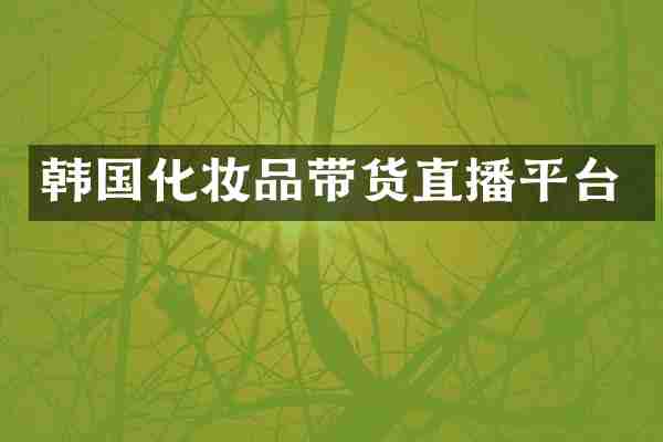 韩国化妆品带货直播平台