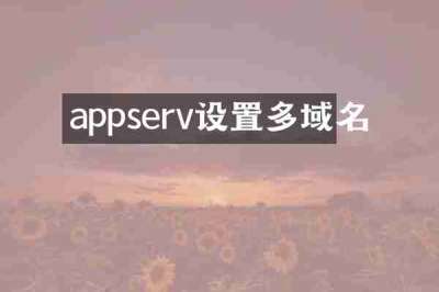 appserv设置多域名