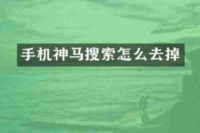 手机神马搜索怎么去掉