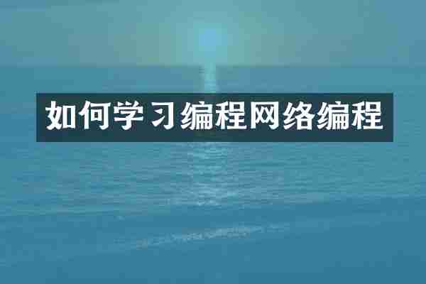 如何学习编程网络编程