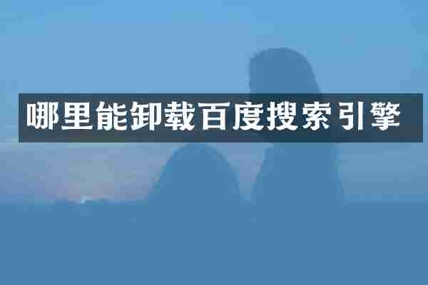 哪里能卸载百度搜索引擎