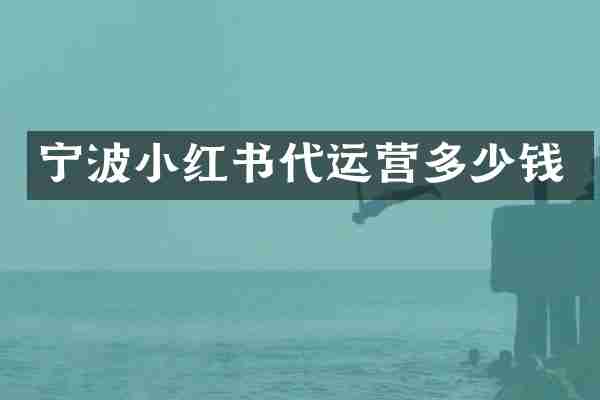 宁波小红书多少钱