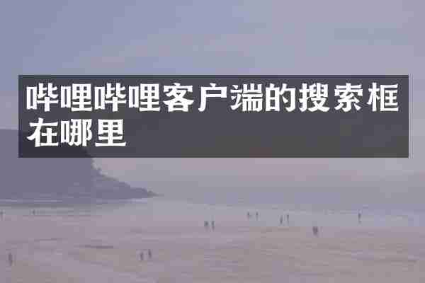 哔哩哔哩客户端的搜索框在哪里