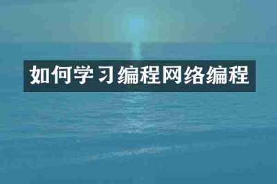 如何学习编程网络编程