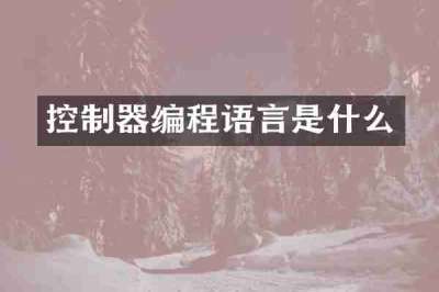 控制器编程语言是什么