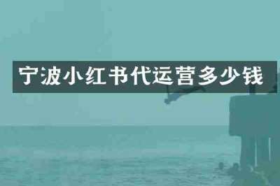 宁波小红书代运营多少钱