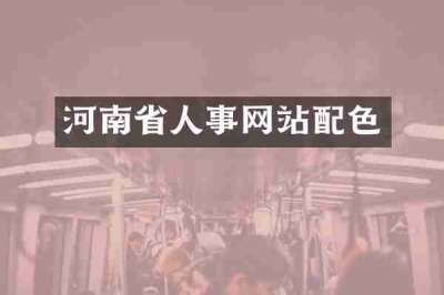 河南省人事网站配色