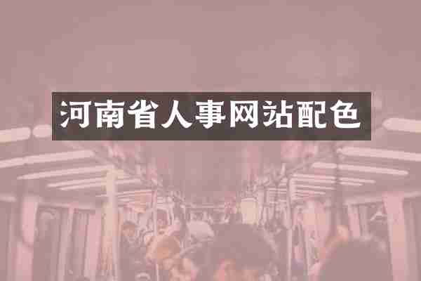 河南省人事网站配色
