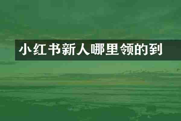 小红书新人劵哪里领的到