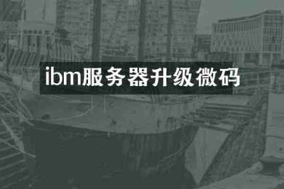 ibm服务器升级微码