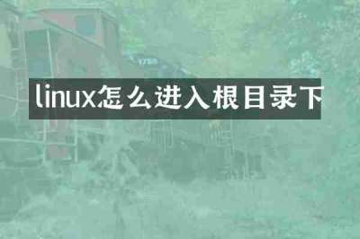 linux怎么进入根目录下