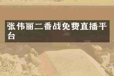 张伟丽二番战免费直播平台