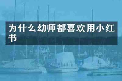 为什么幼师都喜欢用小红书