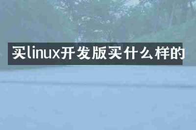 买linux开发版买什么样的