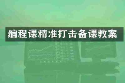 编程课精准打击备课教案