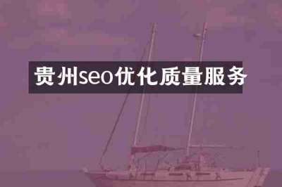 贵州seo优化质量服务