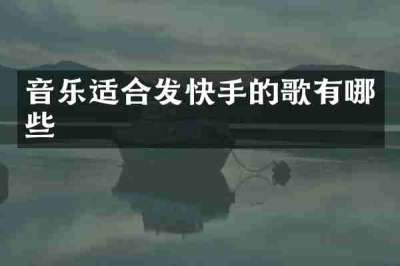 音乐适合发快手的歌有哪些