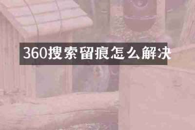 360搜索留痕怎么解决