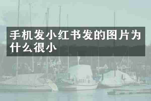 手机发小红书发的图片为什么很小