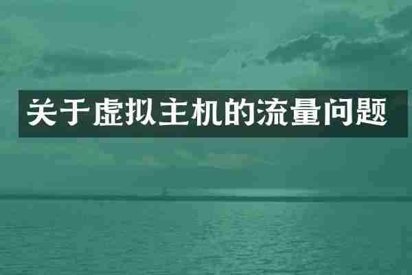 关于虚拟主机的流量问题