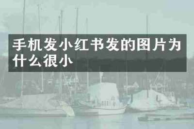 手机发小红书发的图片为什么很小