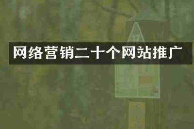 网络营销二十个网站推广