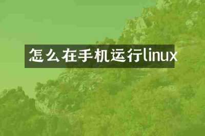 怎么在手机运行linux