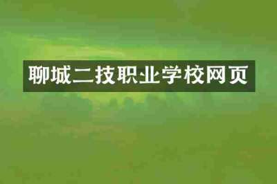 聊城二技职业学校网页