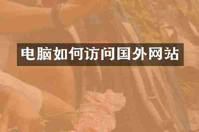 电脑如何访问国外网站