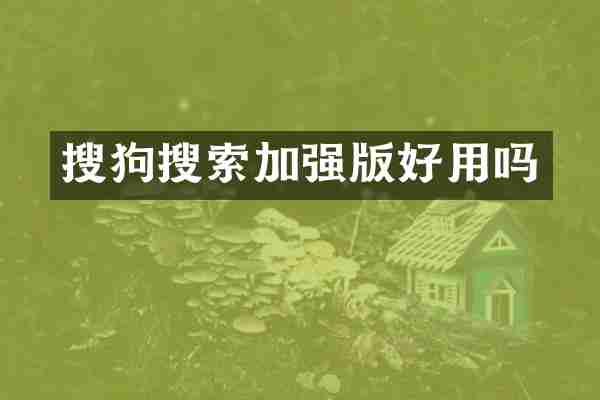 搜狗搜索加强版好用吗