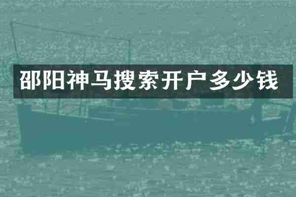 邵阳神马搜索开户多少钱