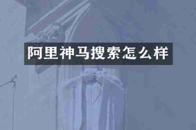 阿里神马搜索怎么样