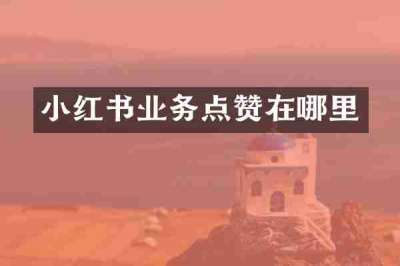 小红书业务点赞在哪里