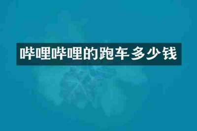 哔哩哔哩的跑车多少钱