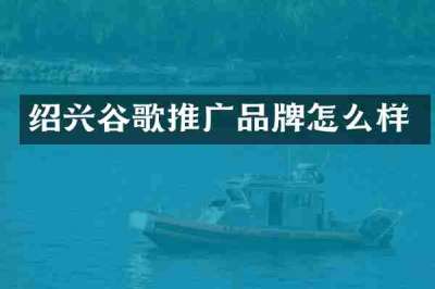 绍兴谷歌推广品牌怎么样