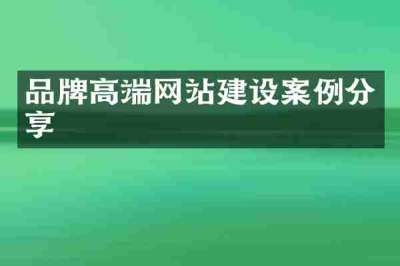 品牌高端网站建设案例分享