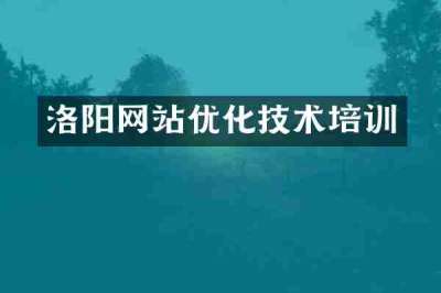 洛阳网站优化技术培训