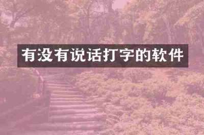 有没有说话打字的软件
