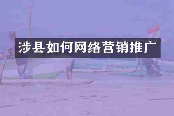 涉县如何网络营销推广