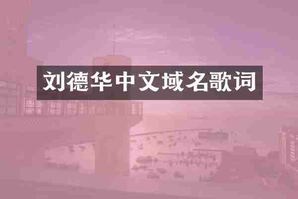 刘德华中文域名歌词