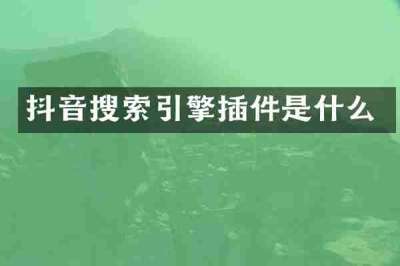 抖音搜索引擎插件是什么