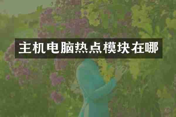 主机电脑热点模块在哪