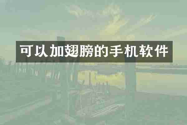 可以加翅膀的手机软件